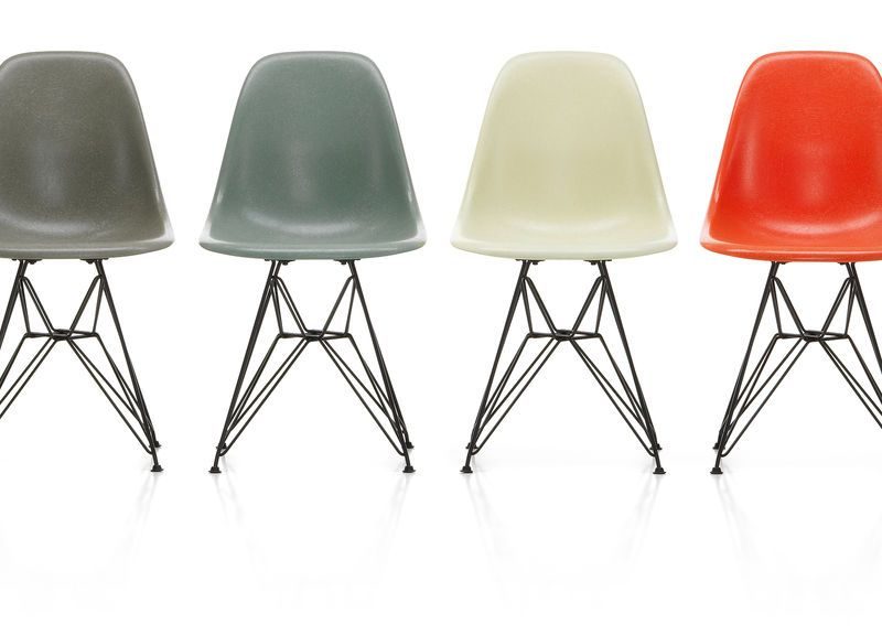 EAMES FIBERGLASS SIDE CHAIR (chaise) DSR - Coque polyester renforcé de fibre de verre