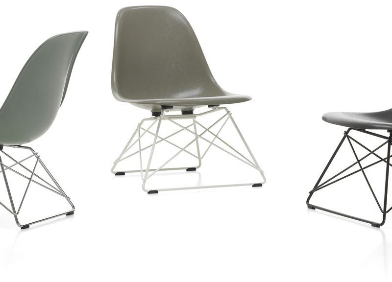 EAMES FIBERGLASS SIDE CHAIR (chaise) LSR - Coque polyester teinté, renforcé de fibre de verre