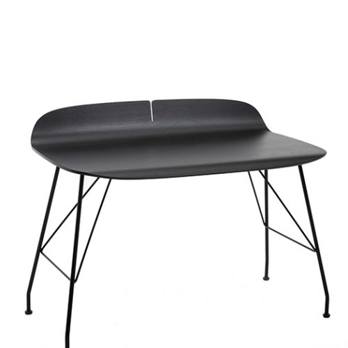 BUREAU EARL OF WOOD - frene-lamelle-noir, acier-peint-noir